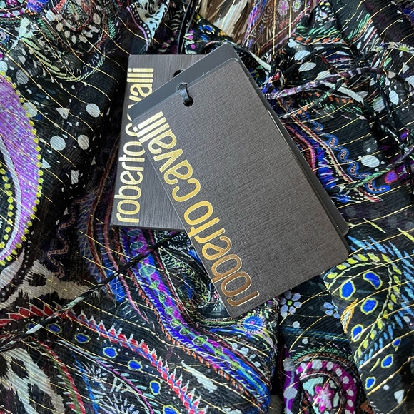 Roberto Cavalli Woman Silk Woven Blouse. Size 48 - Picture 10 of 11